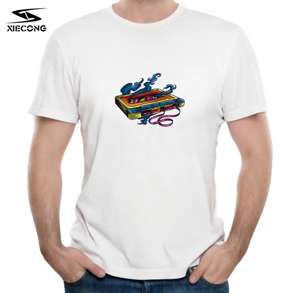 Bad Tape 3D Print 100% Pure Cotton Breathable Comfort Men Unisex Short Sleeved Summer Tops Tees T Shirts XIECONG | Мужская одежда