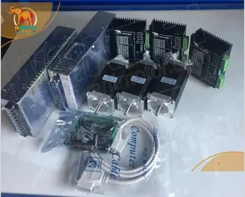 

CNC 3Axis Nema 23 Stepper Motor 1.8degree , 320oz-in ,4A,57BYGH840D8 & (DQ542MA driver ) whole CNC Mill Controller kit