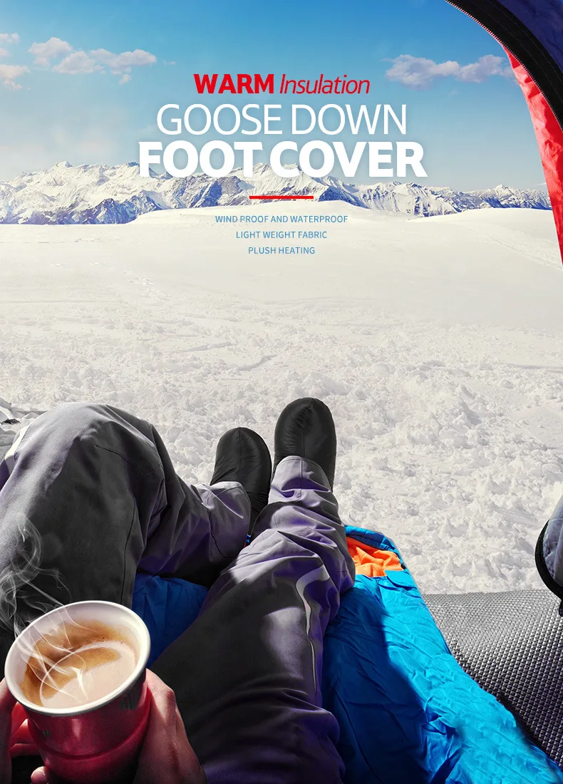 Naturehike para Baixo-cheio Botas para Homens Macios para o Inverno Bolsa de Dormir Chinelo Mulheres Botas Meias Quentes Calçados Acampamento Acessórios 7 Esporte e Lazer