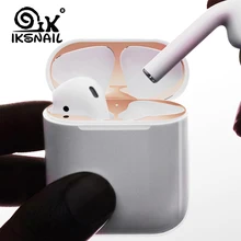 IKSNAIL металлический пылезащитный чехол для Apple AirPods, защитный чехол, Защитная Наклейка для кожи, защита воздуха, стручки от железной стружки