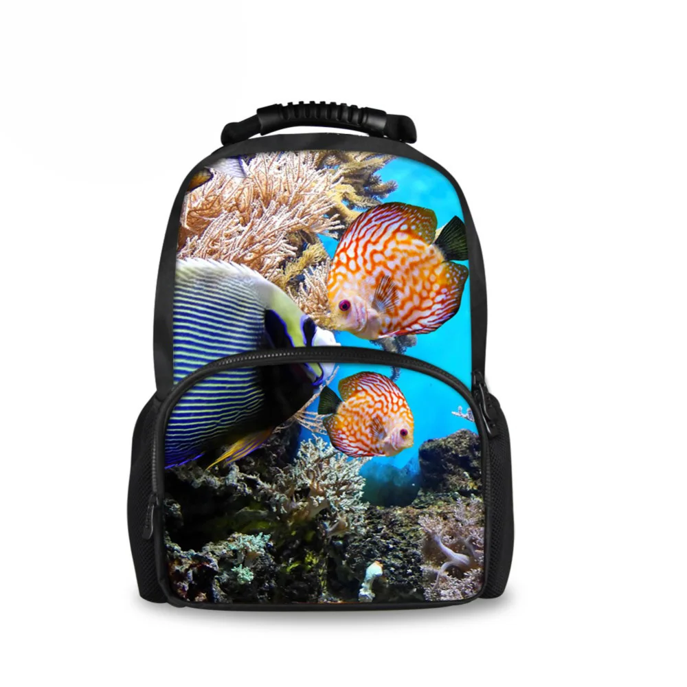 

Customized Ocean Fish Printing Kids Boys School Bags for Teenagers Girls Schoolbag Children Bookbag Women Casual Travel Bags