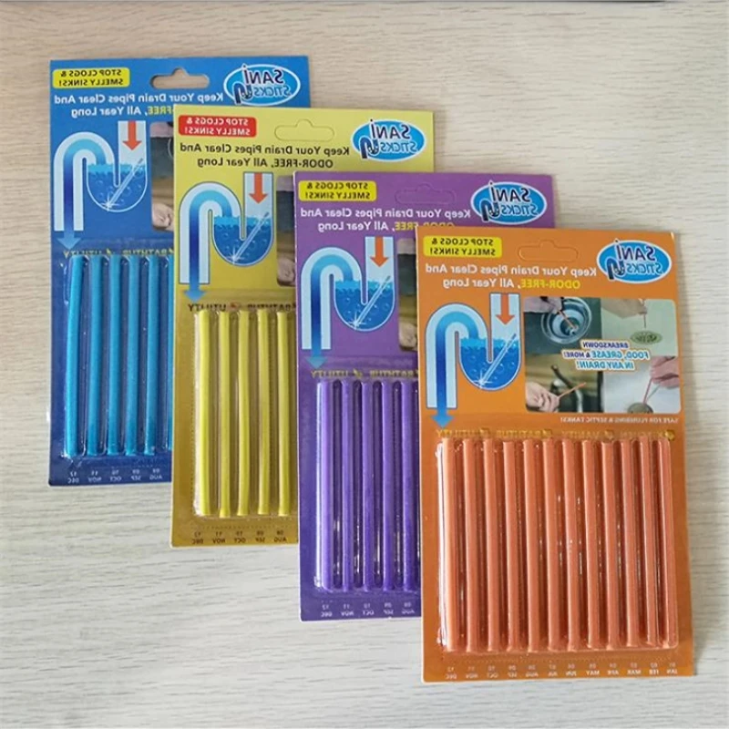 

Newly 12pcs/set Pipeline Bathtub Decontamination Drain Kitchen Sink Filt Sewer Cleaning Rod Drain Clean