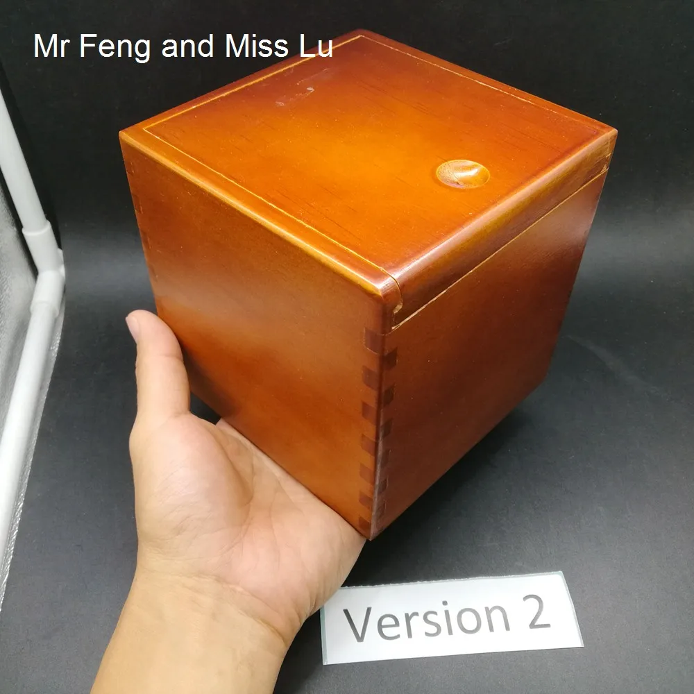 

Version 2nd 13 cm Wood Magic Box Puzzle Embedded Mechanism Game Toy Intelligence Brain Teaser Secret Box