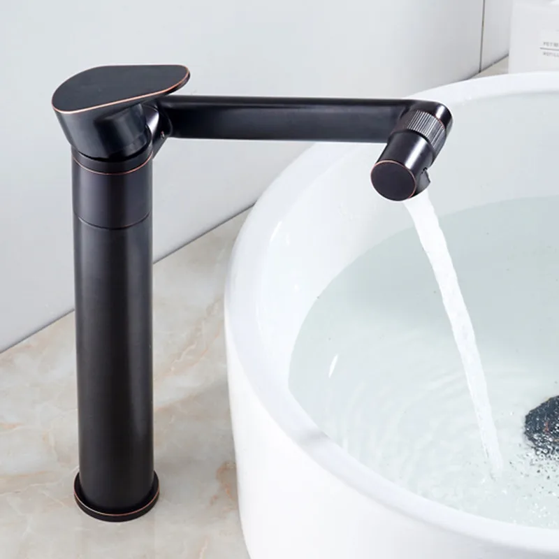 LIUYUE смеситель для раковины медный черный/белый кран для ванной с вращением на 360 градусов кран для холодной и горячей воды кран для раковины смеситель для раковины Torneira