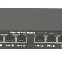 Переключатель Ethernet для камер безопасности/роутеров 1000 Мбит/с пассивное питание через Ethernet на 7 портах 1 канал связи, 24 В 48 в режим A Режим B PoE коммутатор