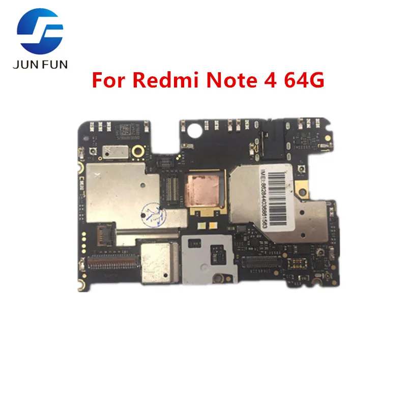 

JUN FUN 64GB Mobile Electronic panel mainboard Motherboard unlocked with chips Circuits For Xiaomi RedMi hongmi NOTE4 NOTE 4