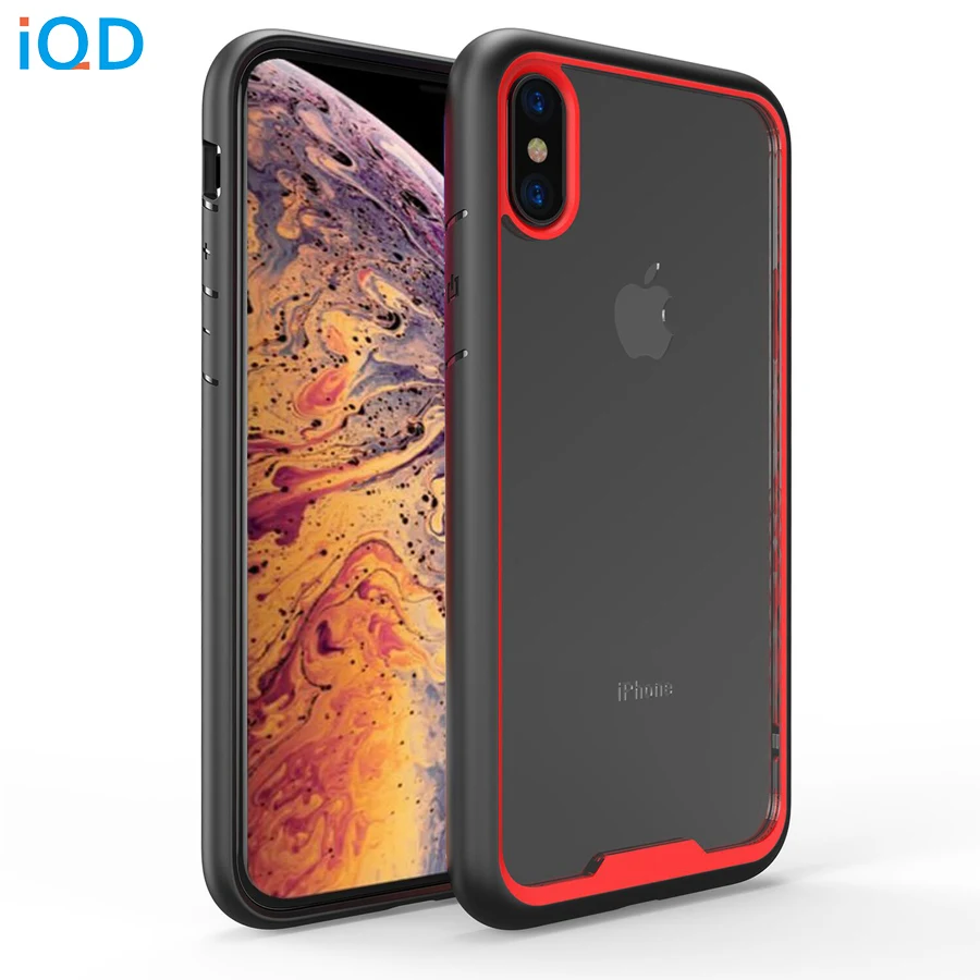 IQD для iPhone X XS Max XR 7 8 6 6s Plus чехол s TPU бампер прозрачная задняя крышка защитный чехол Защита от падения царапин