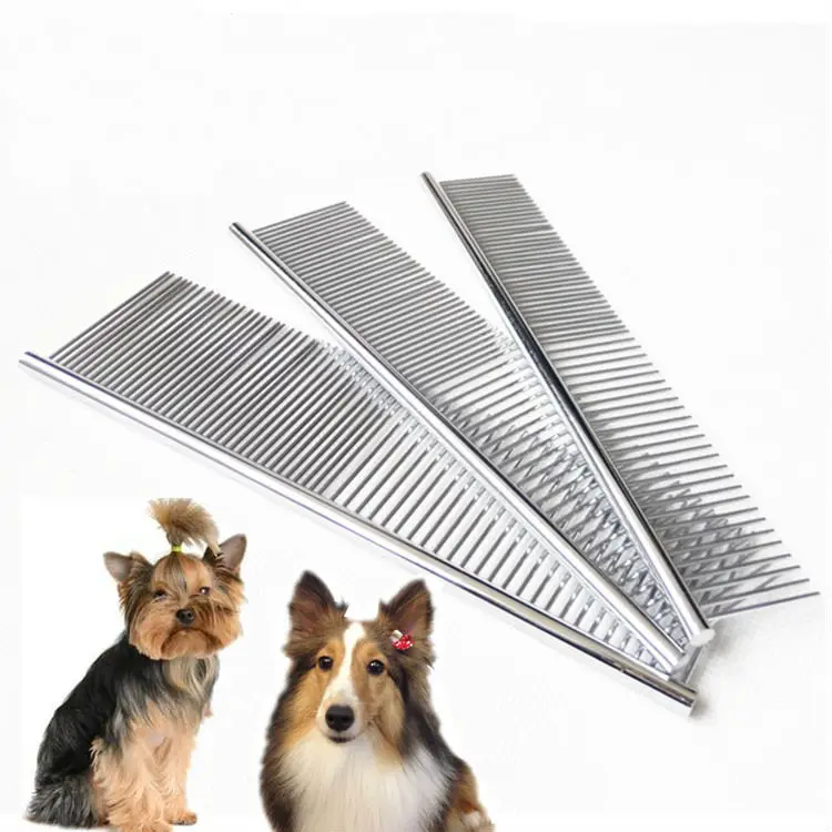 

Pet Dog Comb Multi-Colored Stripe Grooming Comb For Shaggy Cat Dogs Barber Grooming Tool Salon 5 Color