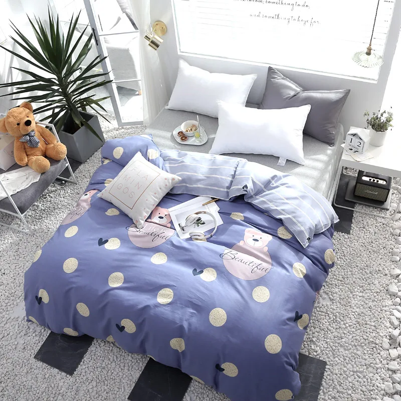 

New Design 2019 1Pcs Duvet Cover Plaid Stripes Quilt Cover Skin Care Cotton Soft Bedclothes 150x200cm/180x220cm/200x230cm Size