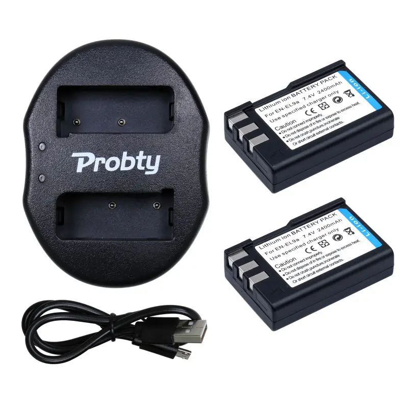 2 шт. EN-EL9 EL9 EN-EL9a RU EL9a литий-ионный аккумулятор цифровой Камера Батарея + Dual USB