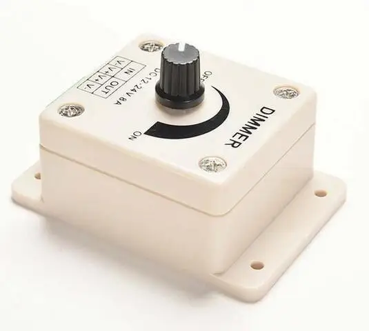 Dimmer 12V-24V 8A DC Motor For LED Light Protect Strip Adjustable Brightness Controller