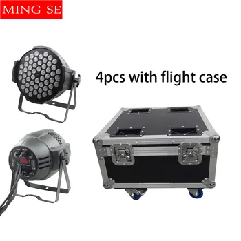 

4pcs 54X3W RGBW LED Par Light R12 G18 B18 W6 LED PAR DMX512 controller led lights, disco lights DJ equipment with flight case