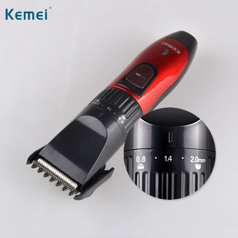 

Kemei Adjustable Hair Trimmer Rechargeable Hair Clipper for Men Hair Machine Battery Hair Cutter Razor KM-730 Hot Sale
