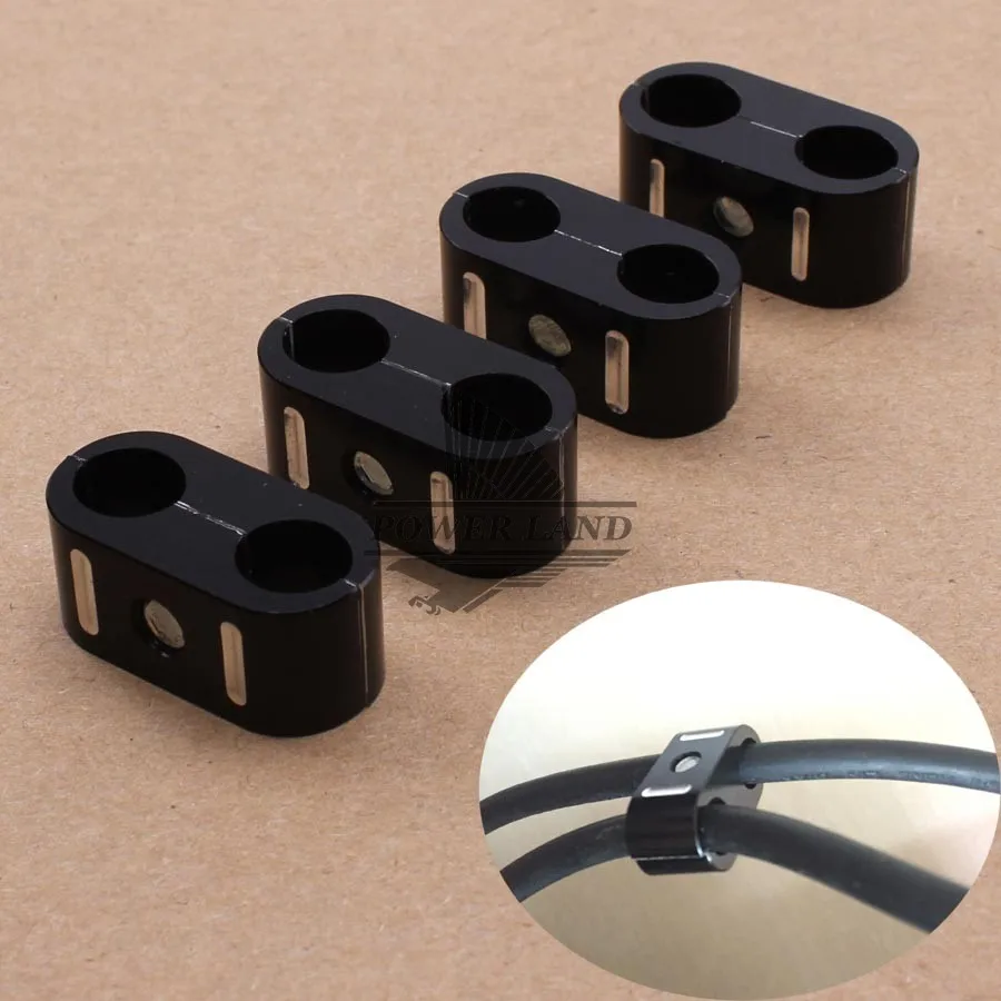 

4ps Black Brake Throttle Cable Clips Clamp Protector Guard Cover For Harley Sportster 883 1200 Dyna Softail Fat Street Bob 84-17