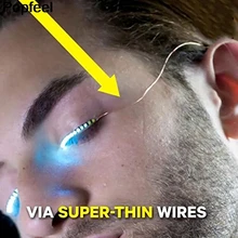 Хэллоуин светодиодный полосы ложная наклейка для ресниц 3d светодиодный ресницы вечерние Клубные бар макияж свет Поддельные ресницы расширение 1 пара