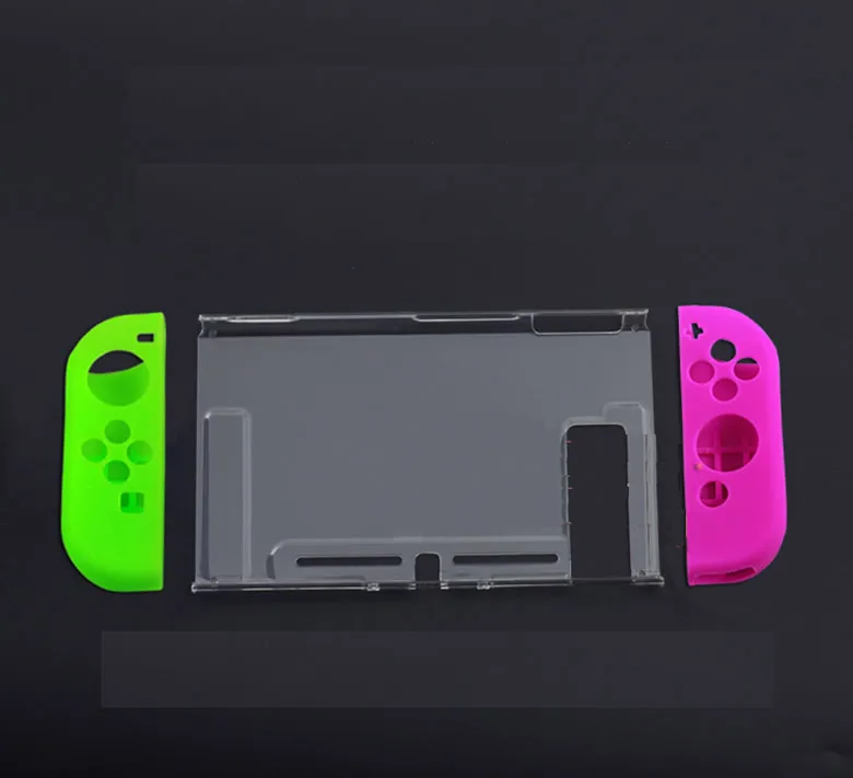 Full Body Transparent Case Silicone Cover Housing for Nintendo Switch