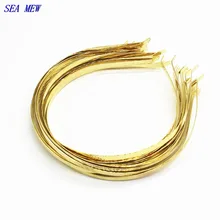 SEA MEW, Металлическая стальная повязка, золотой цвет, 4,5 мм-5 мм, повязка для волос, набор основы для волос, сделай сам, украшение для головы, Bijoux De Tete для женщин