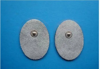 

.20pcs=10pair Replacement Oval Small Pad Non-woven snap button electrode pad for tens ems unit PALM Massagers Compatible