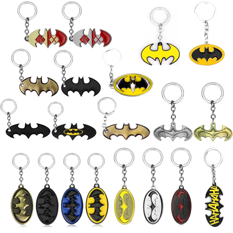 

2018 New Fashion Avenger Union Batman keychains For Bag Key Holder Charm Hanging pendant Car Key Chains Key Ring Women & Men