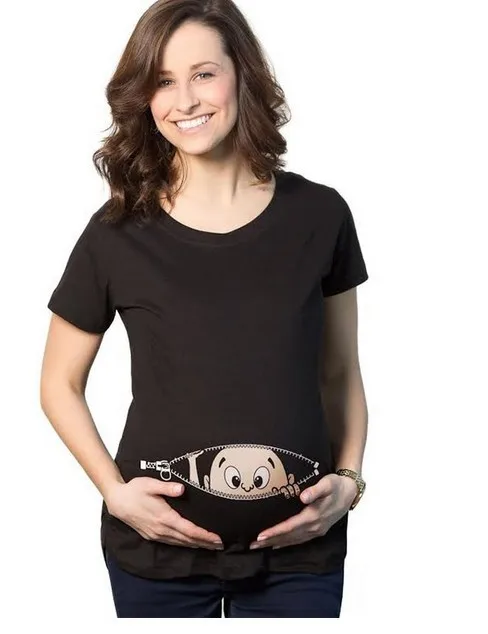 Забавные футболки для беременных, блузки, повседневные топы с коротким рукавом, футболки, одежда для беременных женщин, одежда размера плюс, фотографии
