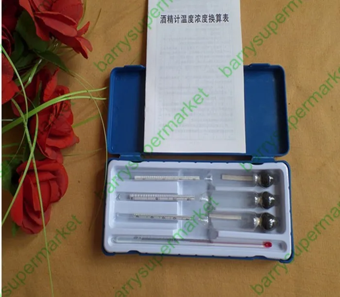 Alcohol meter professional alcoholometers wine meter Measuring alcohol Concentration Meter for whisky vodka  bar set