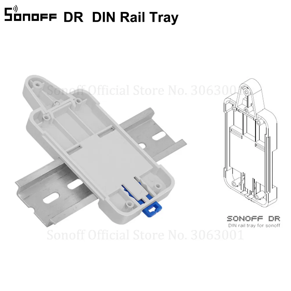 Интеллектуальный выключатель света Sonoff dr Din Rail регулируемая Монтажная рейка чехол решение для держателя для Sonoff установленный на комплекте направляющей для распределительный щит