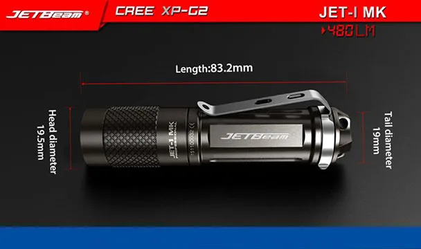 MUQGEW Новейшая функция памяти JETbeam JET-1 MK Cree XP-G2 480 люмен Мини Портативный Водонепроницаемый светодиодный фонарик