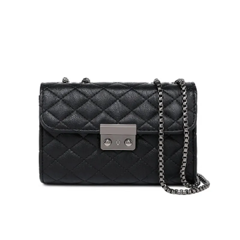 

CHALLEN 2018 new small fragrance bag Korean version of the wild rhombic chain shoulder Messenger bag small square bag