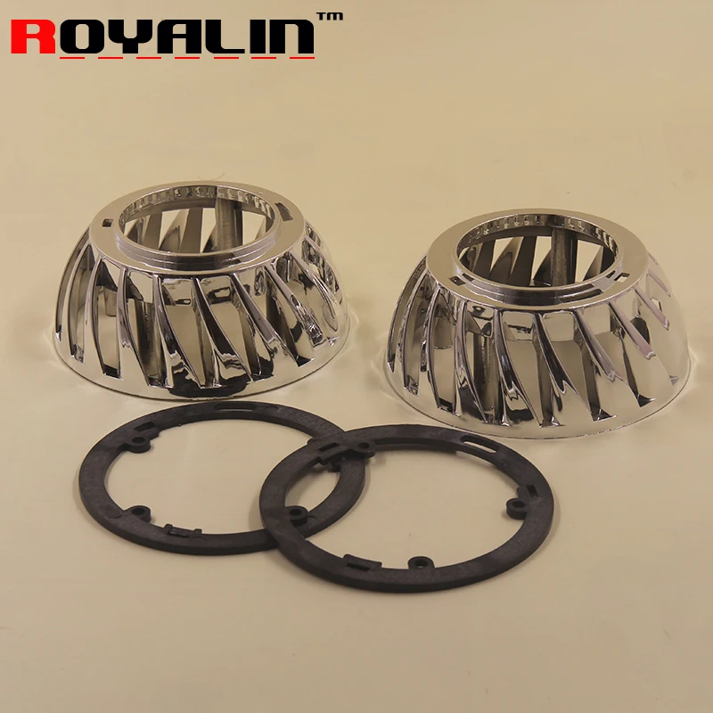 ROYALIN 2шт 2 5 дюймовые спиральные кожухи для Bi Xenon прожектора фары линзы с 80 мм