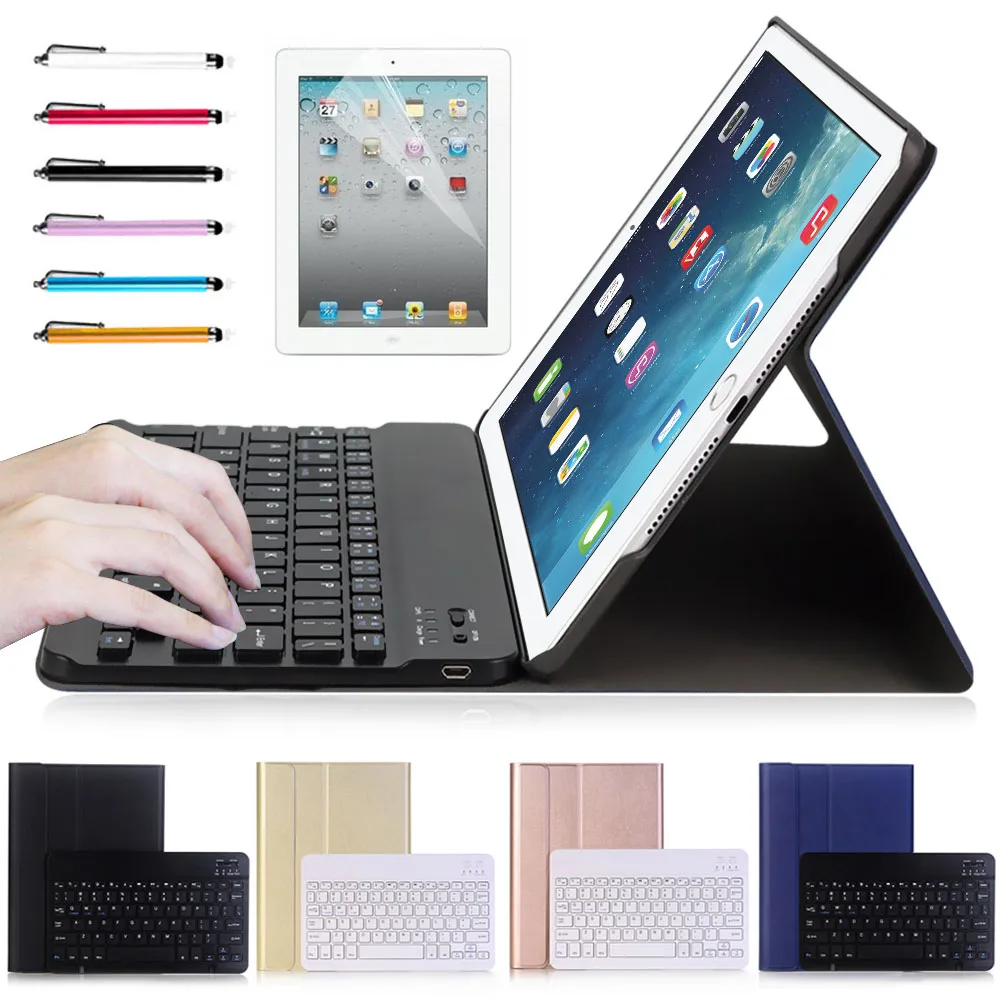 

2 in 1 Removable wireless Bluetooth Keyboard + PU Leather Case For New iPad Pro 10.5 High Quality Good Touch Feeling