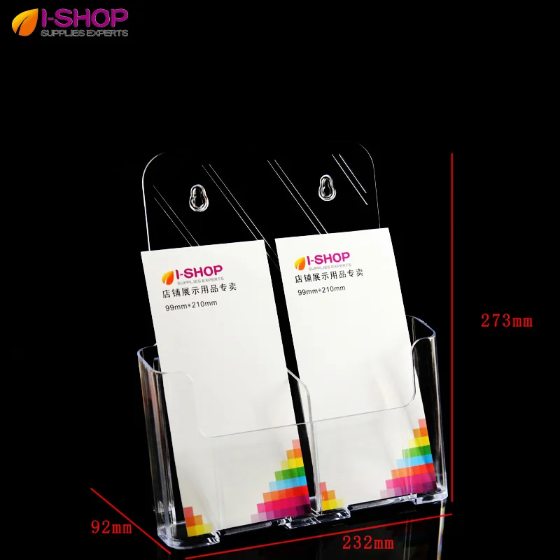 Plastic Flyer Holders for Tri fold Literature Single Compartment