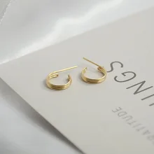 Domino ручной работы три группы серьги минималистский Творческий Для женщин Модные украшения Для мужчин унисекс подарок накруткой