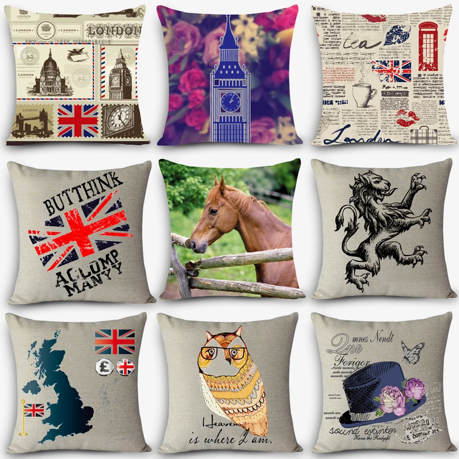 Cheap car seat linen decorative throw pillow Nordic UK London ... Cheap car seat linen decorative throw pillow Nordic UK London ...