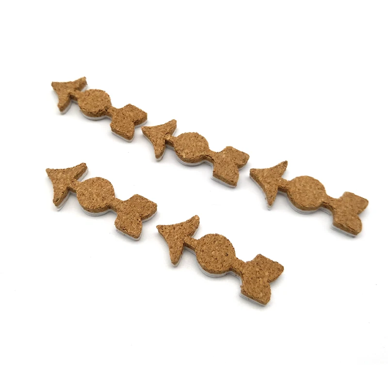 5pcs/set Small Arrows Sharp Cork Wood Message Board Phellem Cork Wooden Bulletin Board Single Soft Wood Wall with Sticker