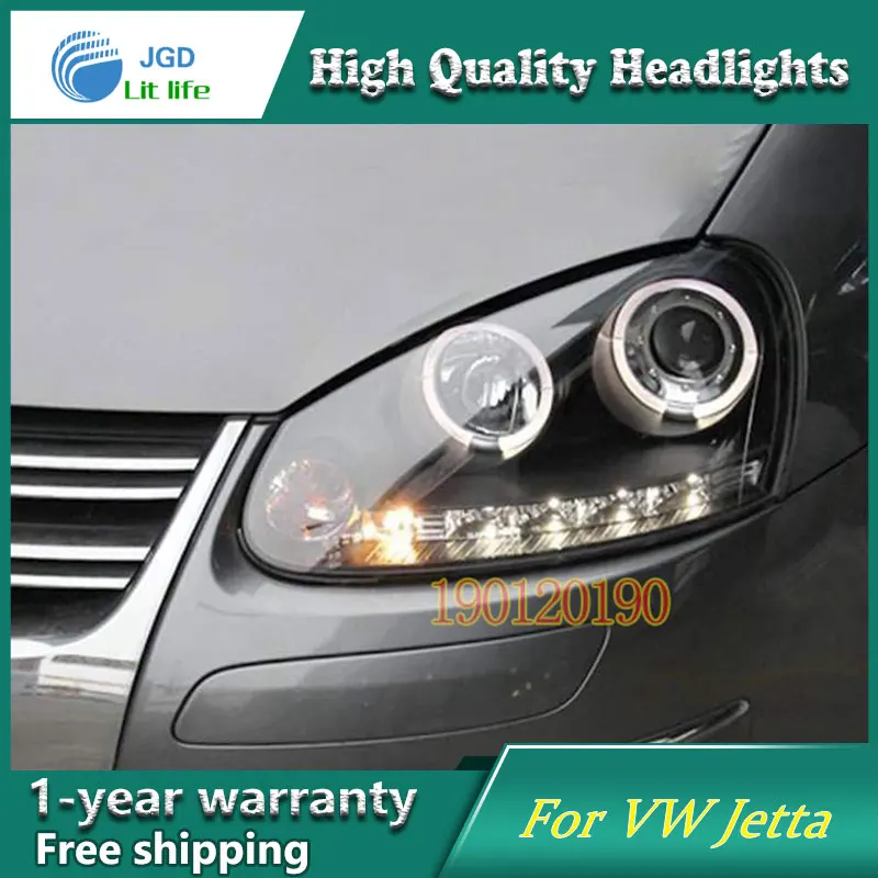 JGD Brand New Styling for VW Volkswagen Jetta LED Headlight 2007-2011 Headlight Bi-Xenon Head Lamp LED DRL Car Lights