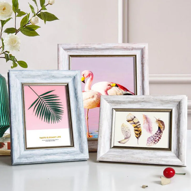 Fashion Home Decoration Rectangle Photo Frame American Style Picture Frames Table Foto Frame in