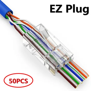 

Z-Crown EZ RJ45 connector cat6 RJ 45 ethernet cable plug cat5e utp 8P8C cat 6 network 8pin unshielded modular cat5 terminals