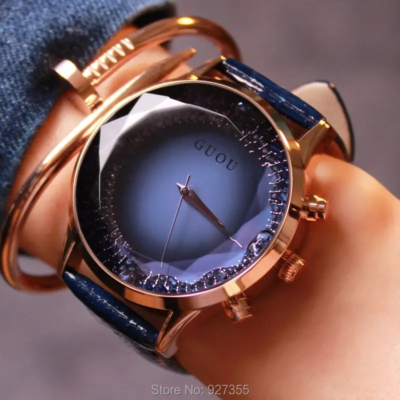 9 Colors Hot Luxury Watches Women Large Dial Wristwatches Genuine 