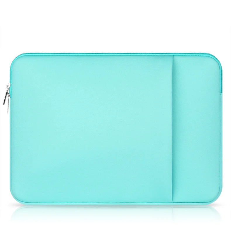 Neoprene Zippered Laptop Sleeve with Pocket - Unisex, Multiple Sizes