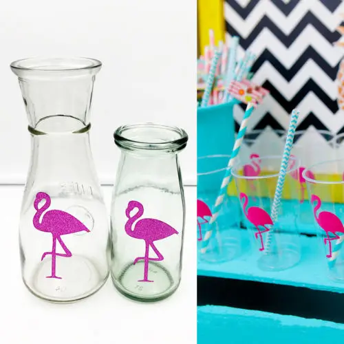 Hot 12Pcs Fashion Flamingo Cup Sticker Wall Sticers Car Decal Vinyl Fridge Magnets | Дом и сад