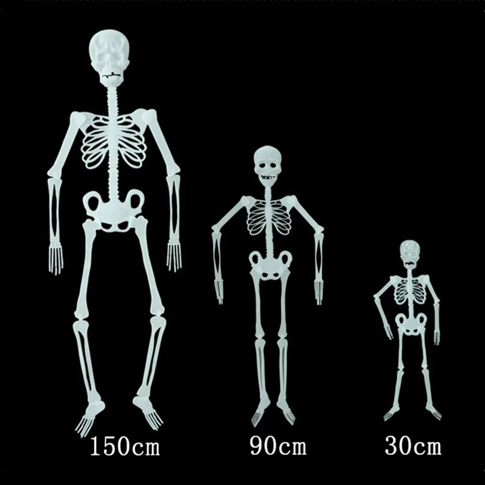 ISHOWTIENDA Scary Halloween Decoration Luminous Hanging Outdoor Party Horror Movable Skull Skeleton -Cosplayware Store