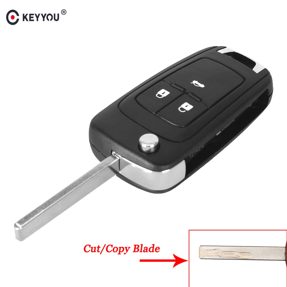 KEYYOU раскладной дистанционный чехол для ключа автомобиля Chevrolet Cruze Epica Lova Camaro Impala