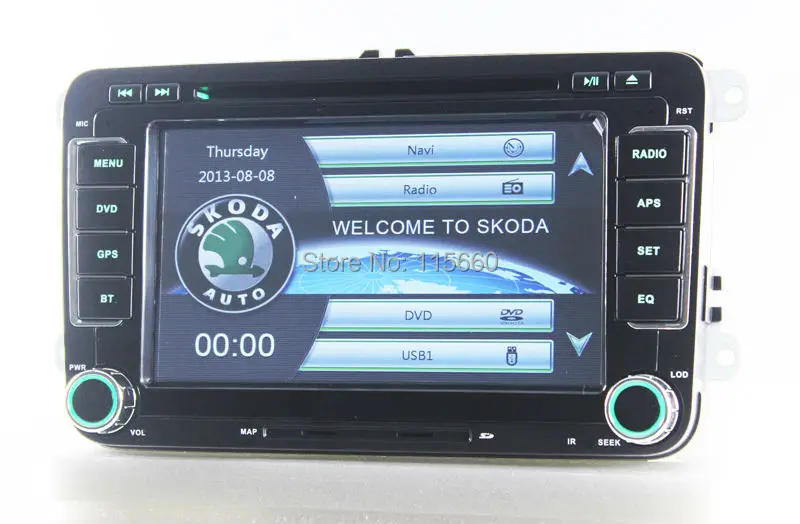 Car DVD for VW volkswagen Skoda with Green light 8