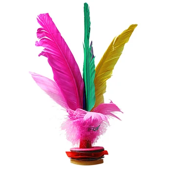 

1Pc Colorful Chinese Jianzi Feather Kicking Shuttlecocks Foot Exercise Sports Game Foot Sports Game Brand Kick Playing Games