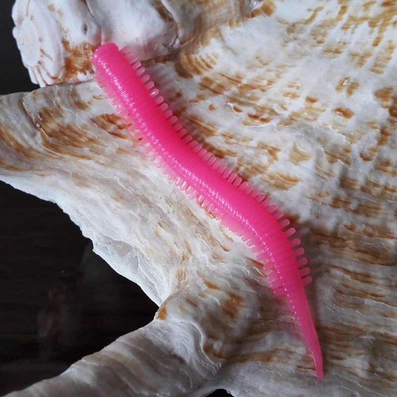 10 шт./лот TPR Мягкая приманка maggot Grub рыболовная крючки запах червей Светящиеся