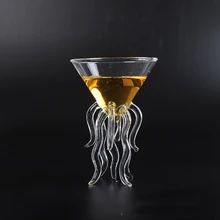 100 мл Творческий Осьминог коктейльное стекло прозрачная Медуза стеклянная чашка, сок стеклянный бокал Коническое Вино Шампанское стекло