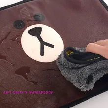 E-FOUR заднее сиденье автомобиля анти-kick Pad Водонепроницаемый из искусственной кожи Предотвращает детей от грязных автомобилей защитный коврик мультфильм украшения автомобилей