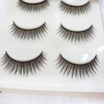 

3pairs 3D False Eyelashes Messy Cross Thick Natural Fake Eye Lashes Professional Makeup Tips Big eye Long False Eye Lashes-10
