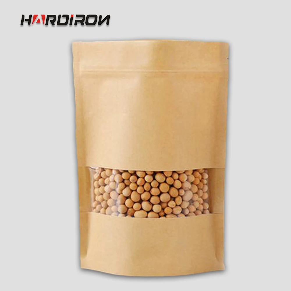 Коричневый пакет из крафт бумаги HARDIRON с ремнем влагостойкий упаковочный