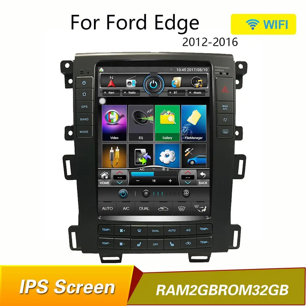 Четырехъядерный Android 8,0 Автомобильный gps навигатор стерео радио для Ford edge 2011 2012 2013 Телец wifi mirrorlink a/c bluetooth